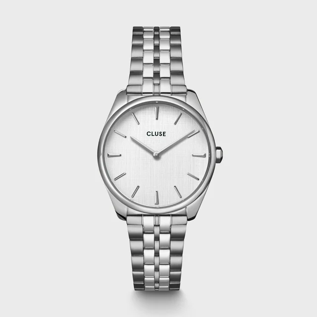 CLUSE Féroce Petite Watch Steel, Silver Linen, Silver Colour CW11219 kol saati