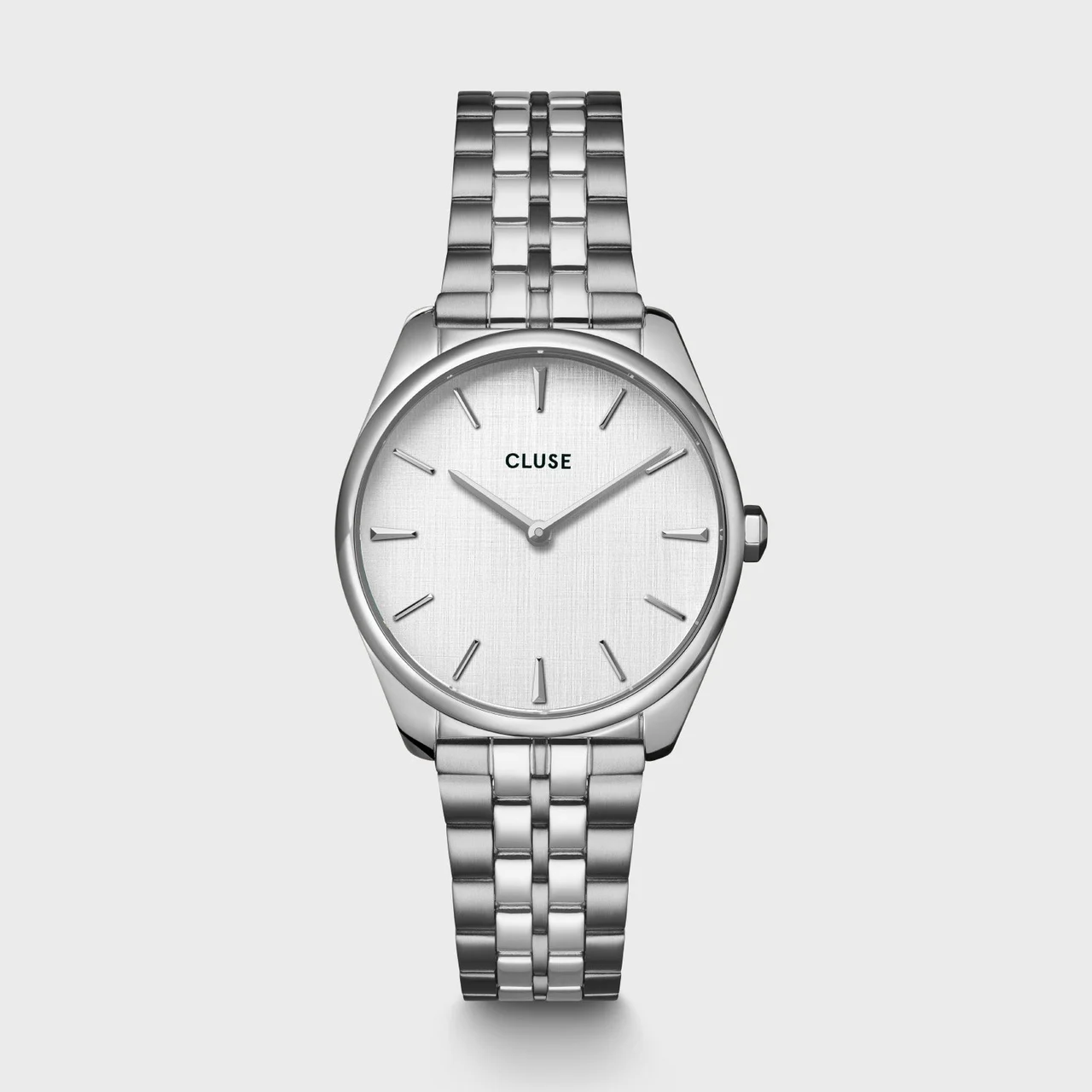 CLUSE Féroce Petite Watch Steel, Silver Linen, Silver Colour CW11219 31.5 mm kol saati