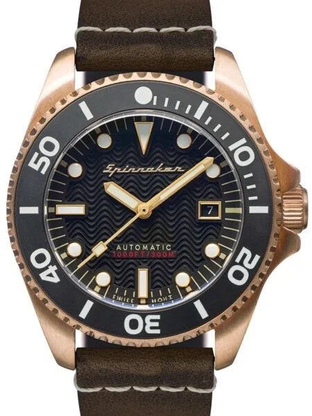 Spinnaker Tesei Swiss Automatic Sports Watch with 43mm Bronze Case and Black Dial #SP-5060