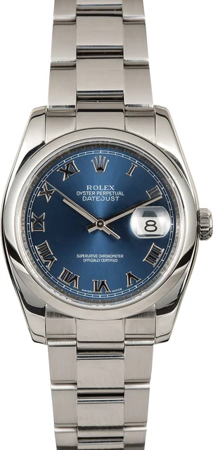 Rolex Datejust 116200 Blue Roman Dial 116200BLRO kol saati
