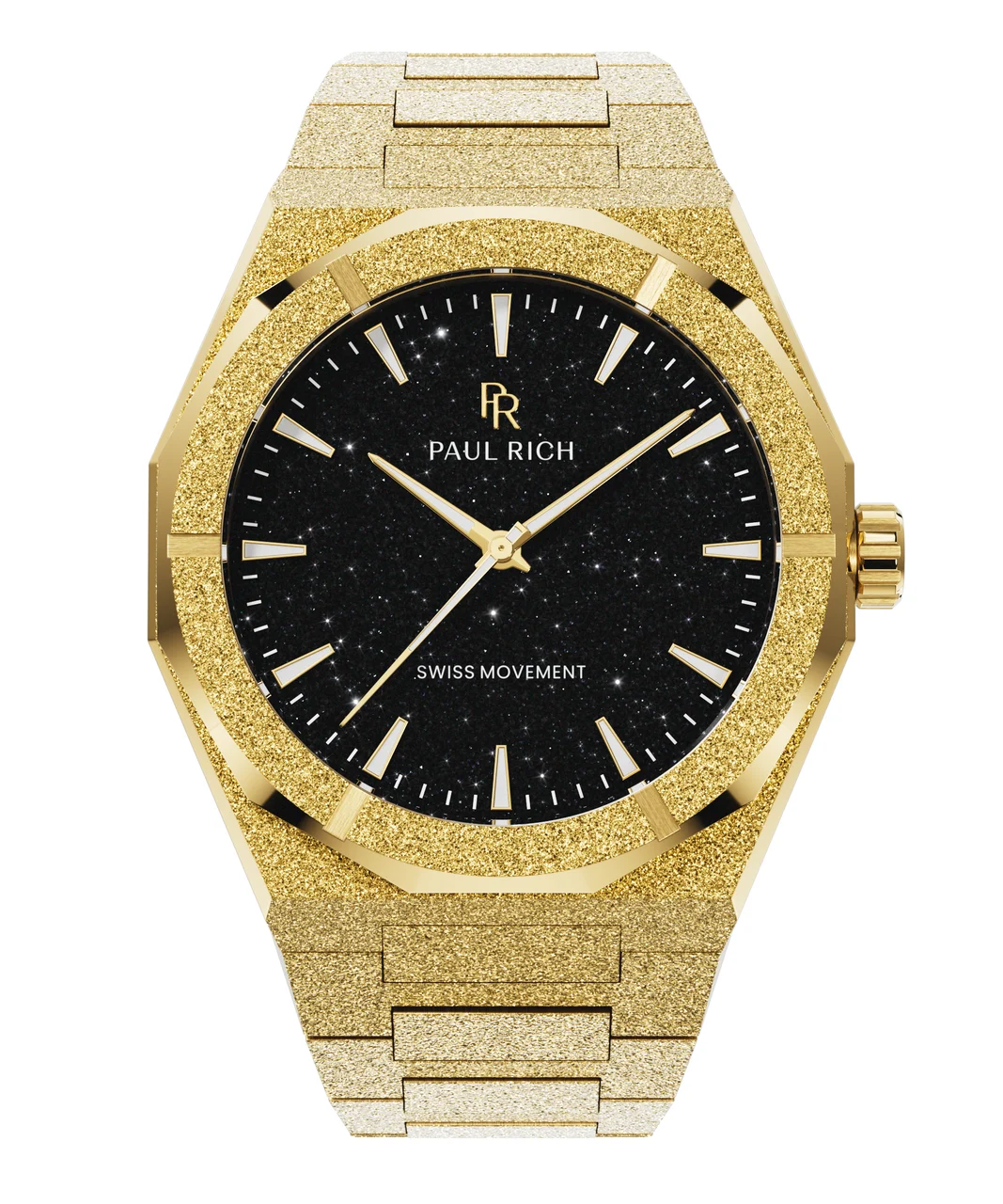 Paul Rich Frosted Star Dust II PR99II - Gold Black 43 mm kol saati