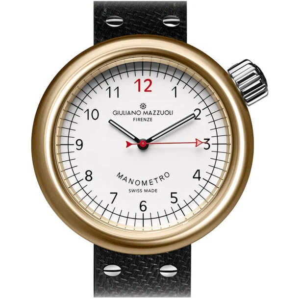 Giuliano Mazzuoli Manometro White Bronze Compressed MBCP05N kol saati