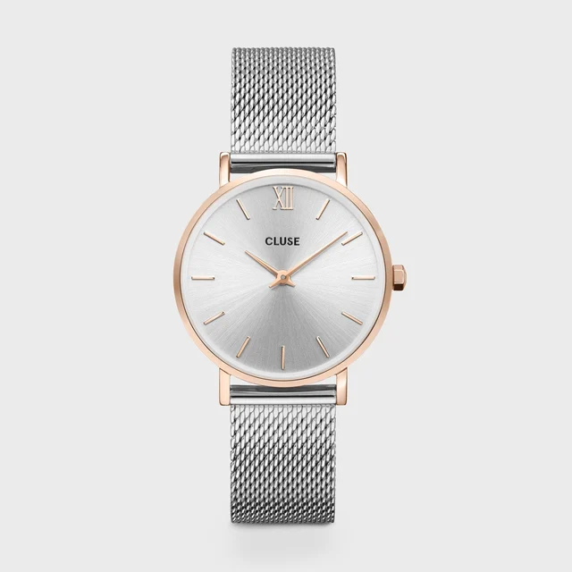 CLUSE Minuit Watch Mesh, Rose Gold Colour, Two-Tone CW0101203004 kol saati