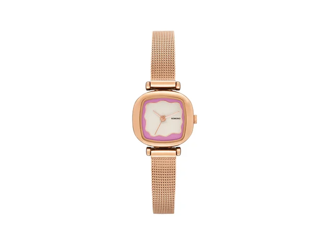 Komono Moneypenny Wave Royale Rose Gold Plum KOM-W1328 kol saati