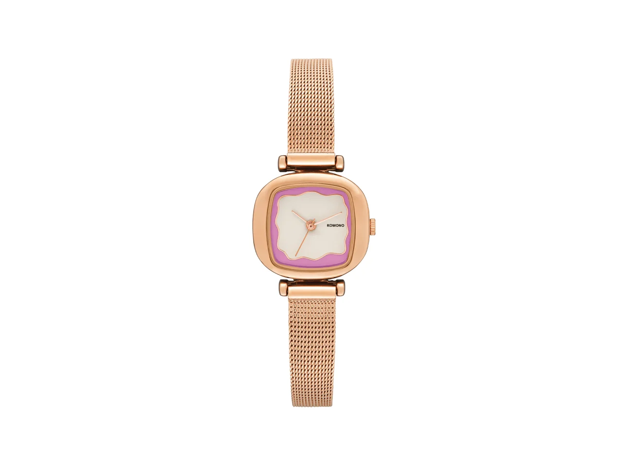 Komono Moneypenny Wave Royale Rose Gold Plum KOM-W1328 kol saati
