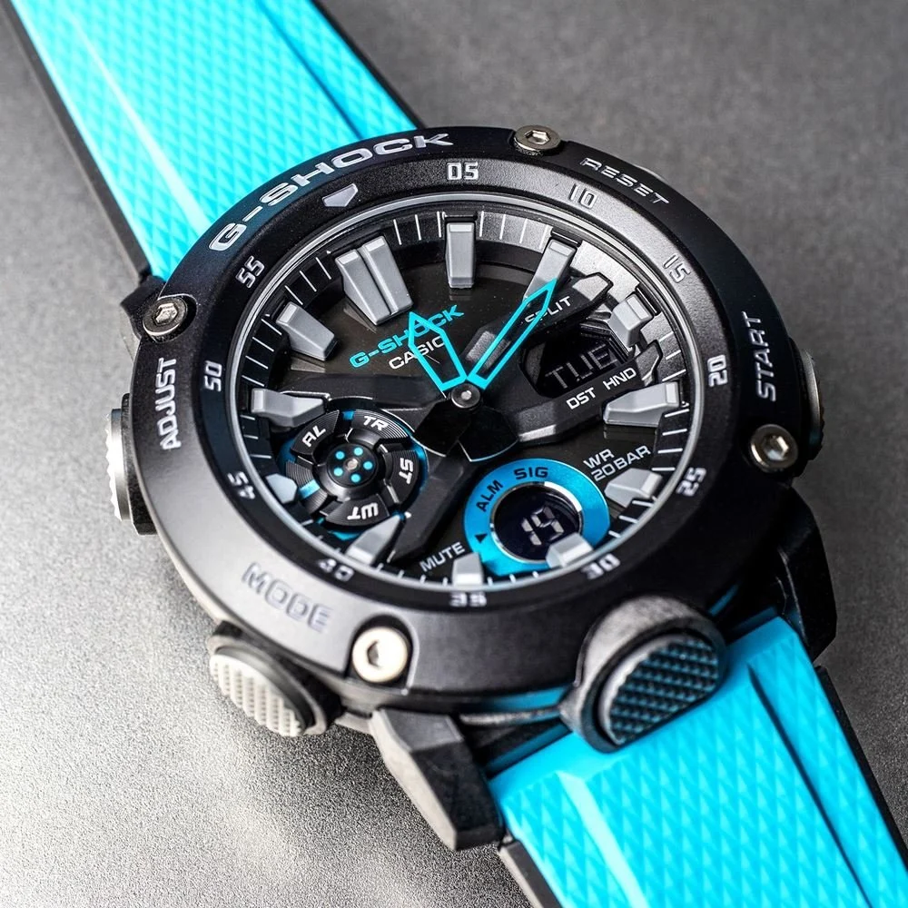 Casio G-shock Carbon GA-2000-1A2DR 48.7 mm kol saati