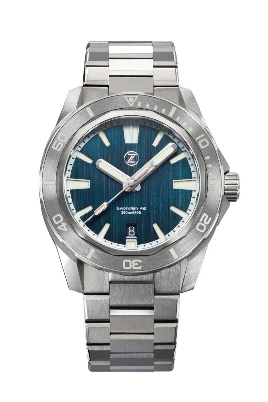 Zelos Swordfish 42mm Ti 'Teal' 42 mm kol saati