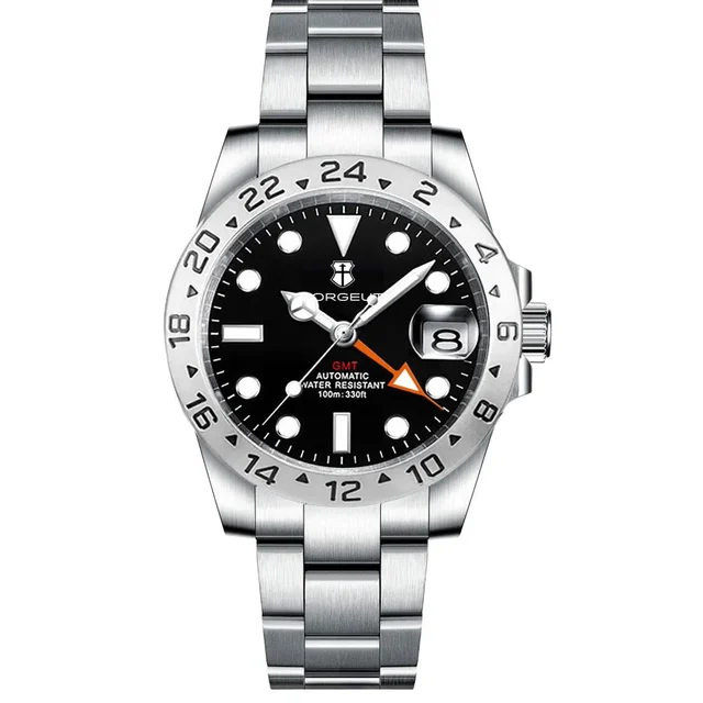 Tandorio Corgeut NH34 GMT Watch CG3012B Sapphire Glass reloj hombre 39MM 10Bar 14:10#8;5:5