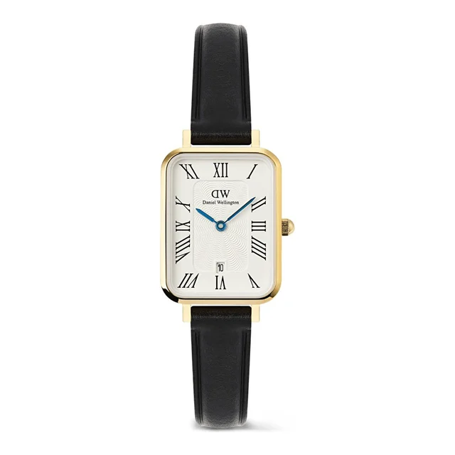 DANIEL WELLINGTON Quadro 20x26 Roman Numerals Date Sheffield White G DW00600865 kol saati