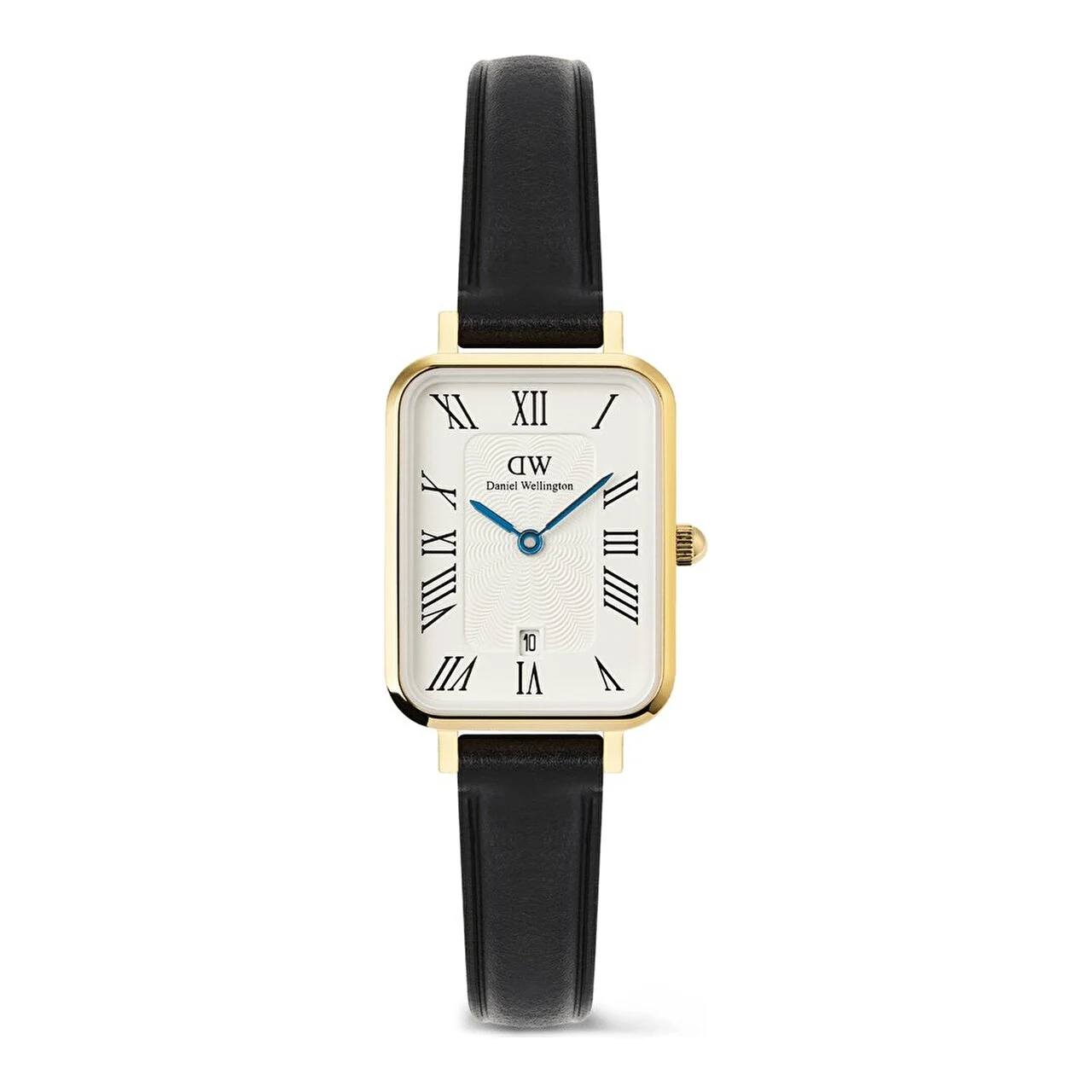 DANIEL WELLINGTON Quadro 20x26 Roman Numerals Date Sheffield White G DW00600865 20 mm kol saati
