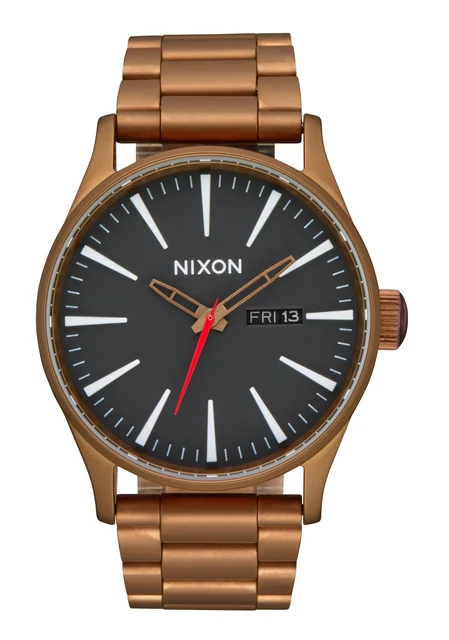 Nixon US Sentry Stainless Steel - Bronze / Black A356-5145-00 kol saati