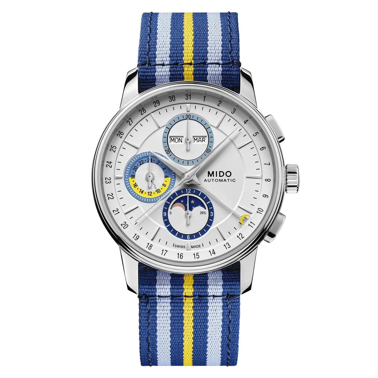 Mido Baroncelli Chronograph Moonphase M027.625.17.031.00 42 mm kol saati
