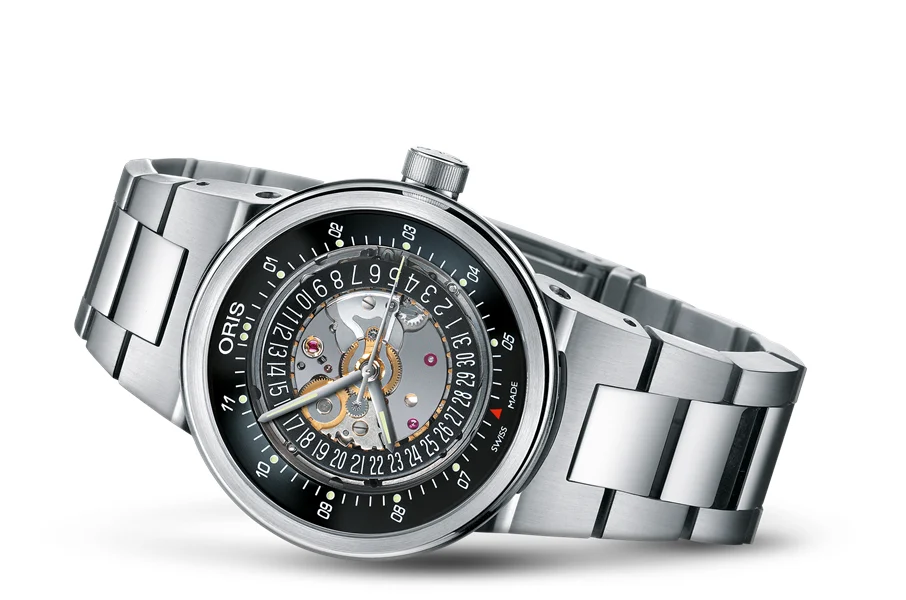 Oris Team Skeleton Engine Date 2006 01 733 7560 4114-07 8 25 01 40.5 mm kol saati