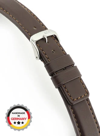 RIOS Leather Strap Solid - Mocha - Genuine Cowhide 4107/RI kol saati