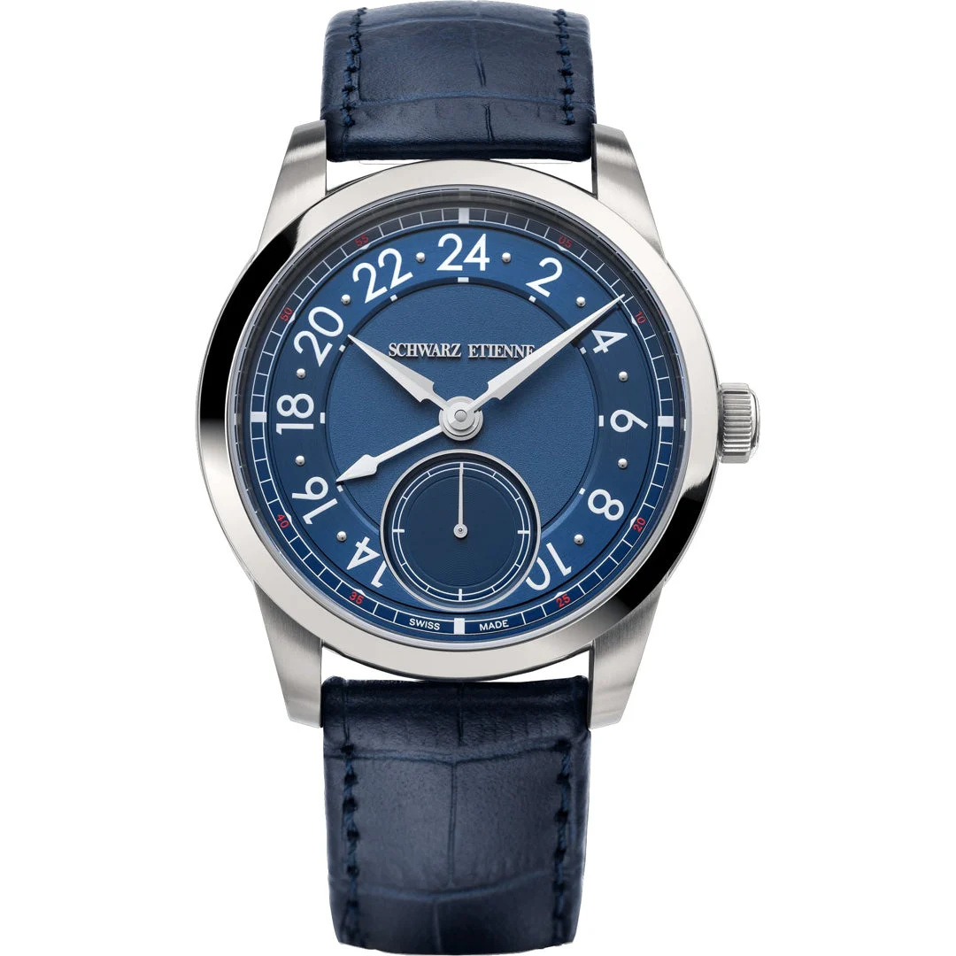 Schwarz Etienne GMT Blue Dial WCL39GMTAS114TICUARD 39 mm kol saati