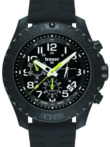 Traser Outdoor Pioneer Chronograph with Tritium Illumination and 12-Hour Totalizer #102910