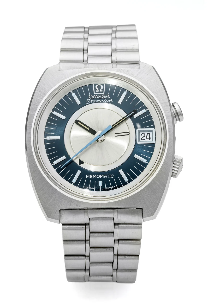 OMEGA OMEGA REF. 166.072 (SECOND GENERATION), SELF-WINDING, CENTRE-SECONDS, DATE, ALARM; “SEAMASTER, MEMOMATIC”; STAINLESS STEEL kol saati