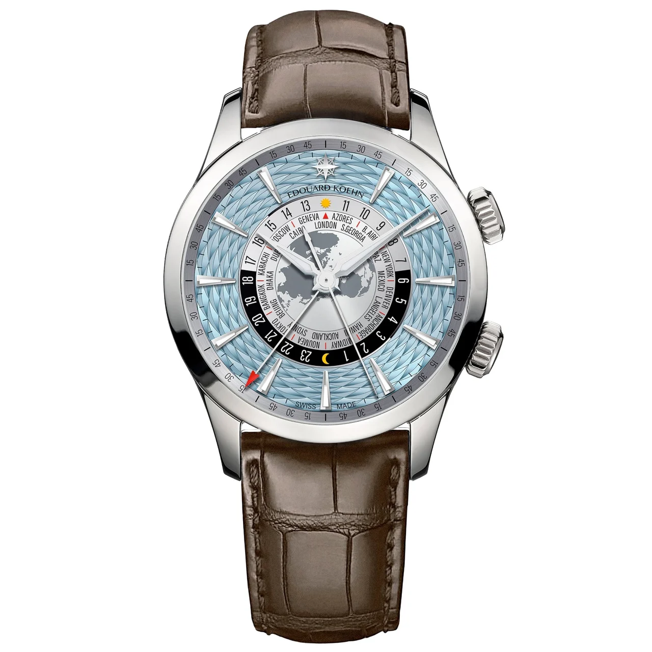 Edouard Koehn World Heritage Ice Blue EK-WTA03CS 50 mm kol saati