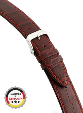 RIOS Grained Leather Orlando - Burgundy - Alligator Grained 5211/RI kol saati