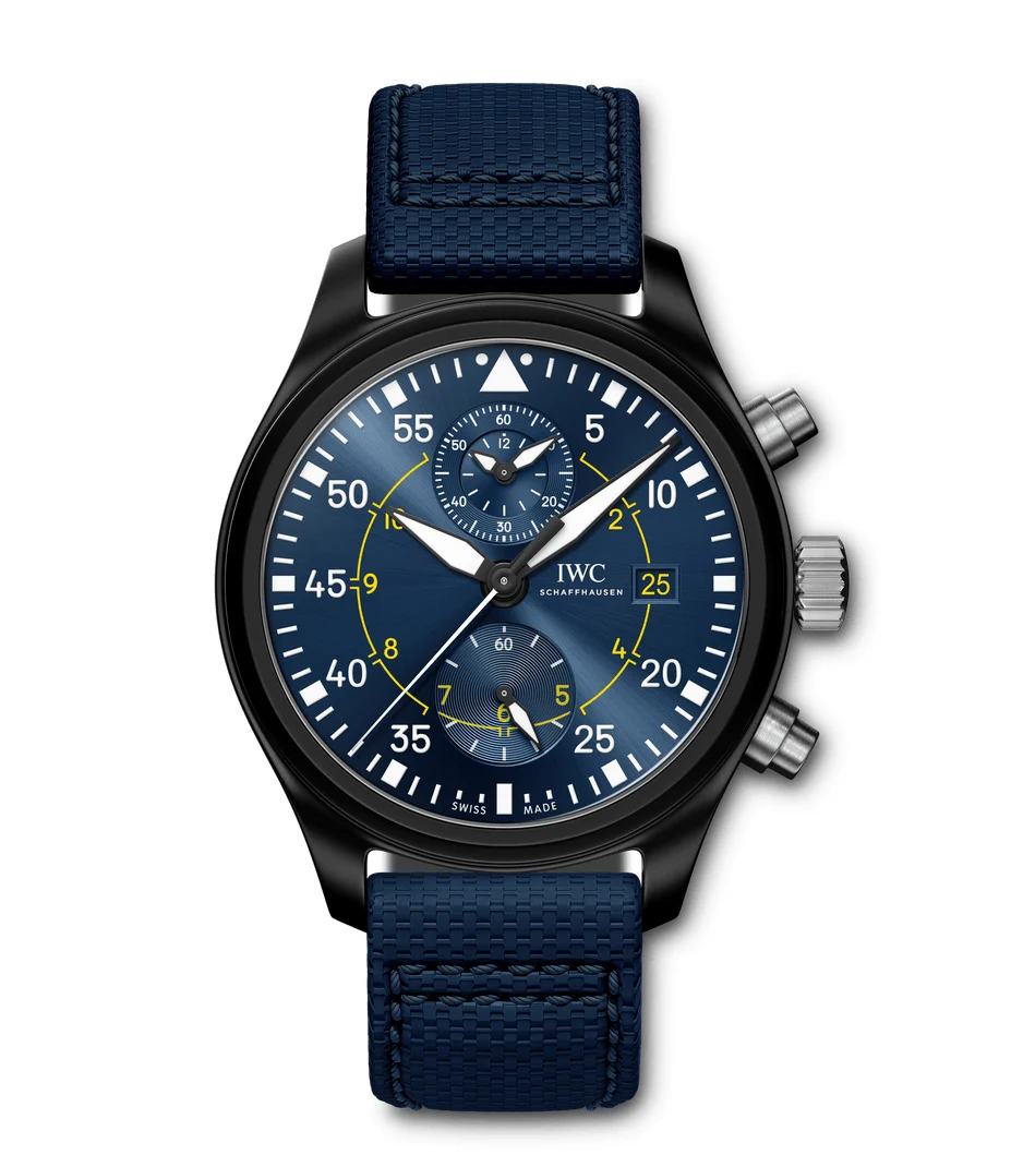 IWC Pilots Watch Chronograph Edition Blue Angels IW389008 44.5 mm kol saati