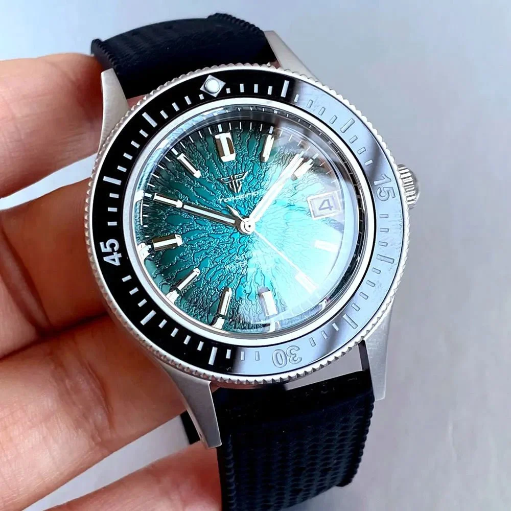 eprolo Tandorio TD267S Diver Watch NH35A Domed Sapphire 200M Waterproof Sandblast Case Blue Green Orange Dial Luminous 7D16ED5908F4416BB07F595CA2B8DFDE 50.5 mm kol saati