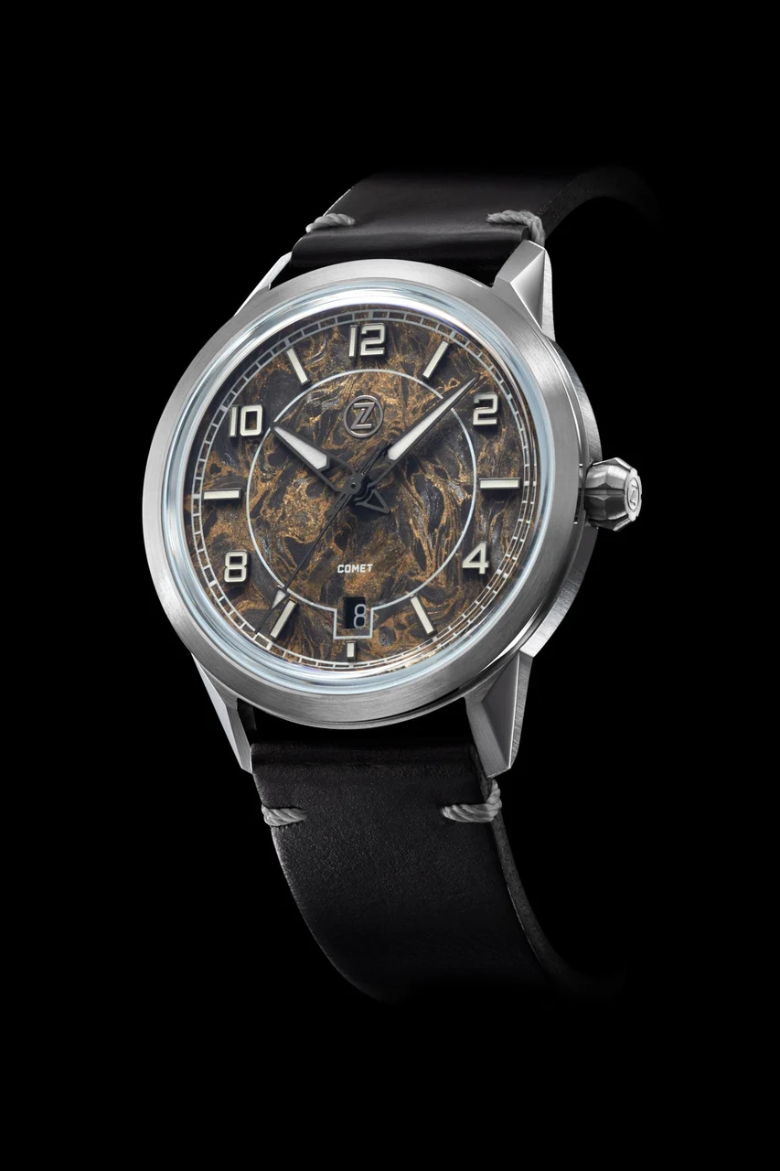 Zelos Comet 39mm 'Gold Carbon' 39 mm kol saati