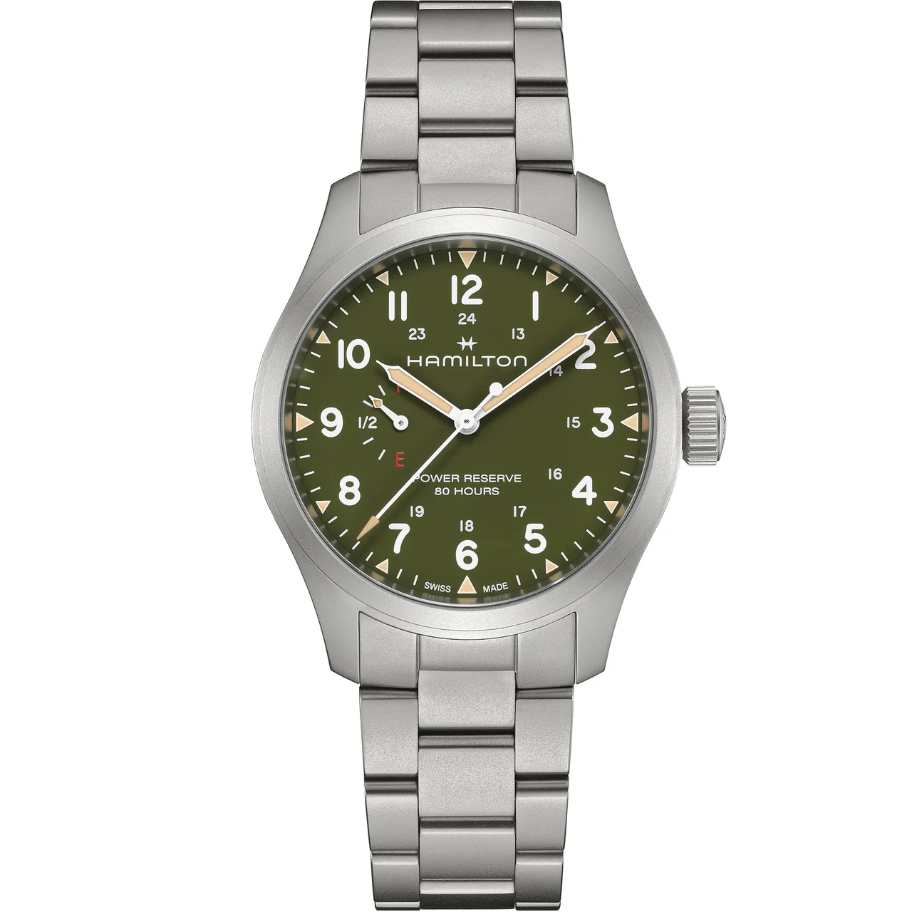 Hamilton Khaki Field Power Reserve 40mm H69509160 40 mm kol saati