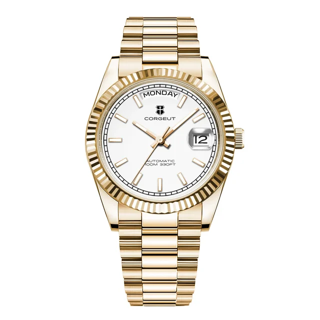 Tandorio COTGEUT Day-Date 36mm CG2029 Seagull ST1644 Automatic Sapphire 5Bar DD36 Watch 14