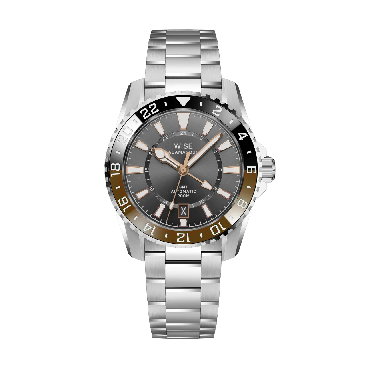 WISE ADAMASCUS ADX120 True GMT 40 mm kol saati