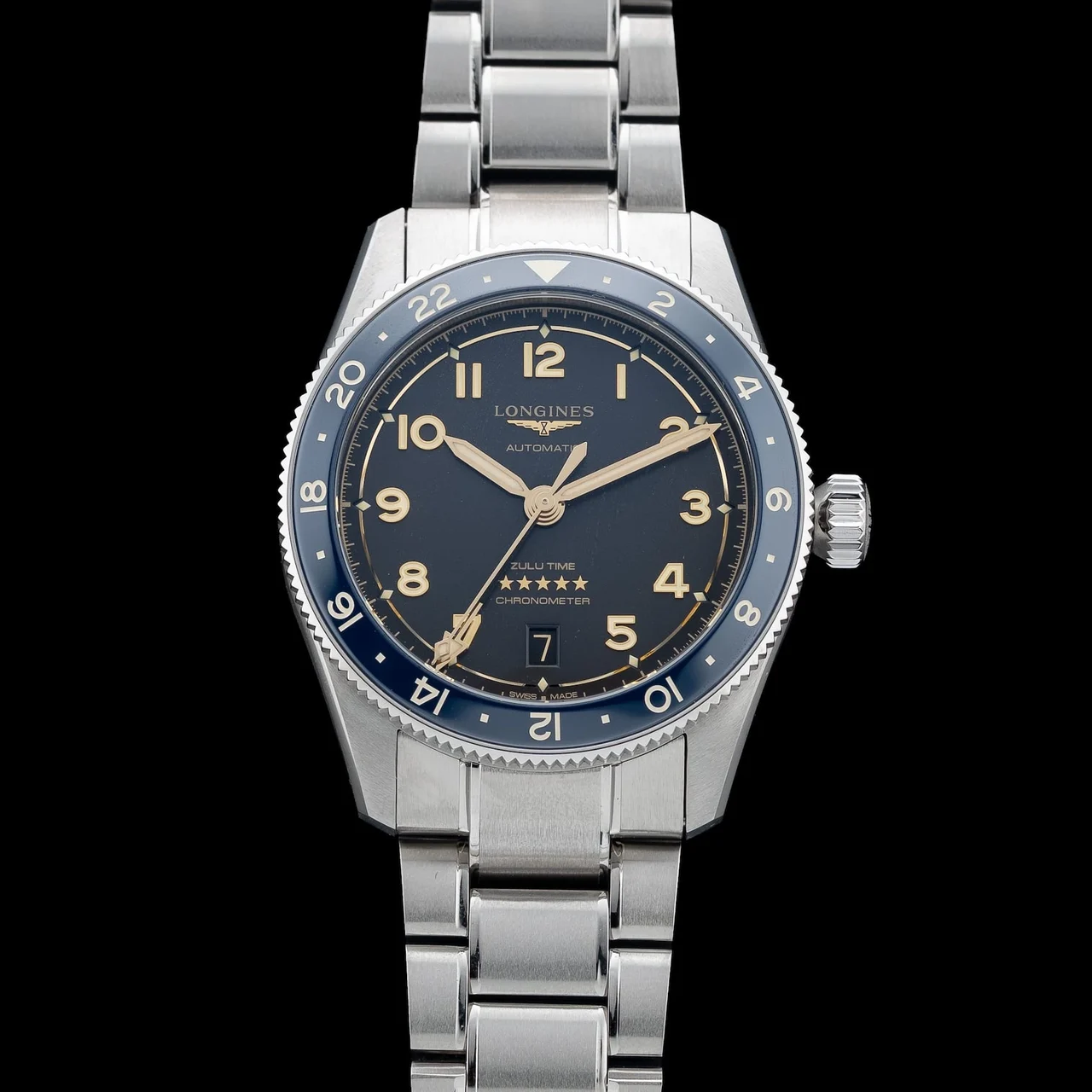 Longines Spirt Zulu Time 210009N42379 kol saati