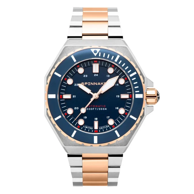 Spinnaker Islander Dumas Limited Edition Two-Tone Watch with Deep Blue Dial #SP-5081-LIW22