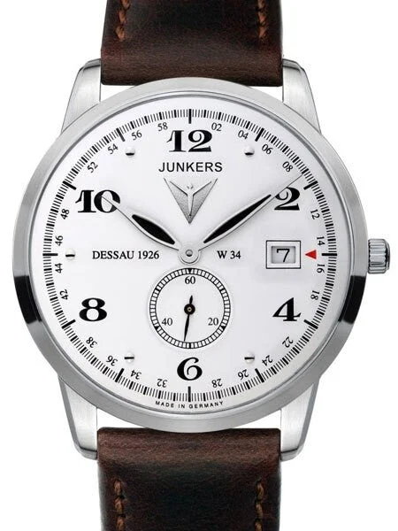 Junkers Dessau 1926 Flatline Ulta-Thin Quartz Dress Watch #6334-1 kol saati