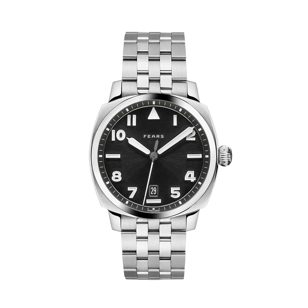 Fears Brunswick Filton "Raven Black" 40mm - Black on Bracelet BS240.010.058.125 40 mm kol saati