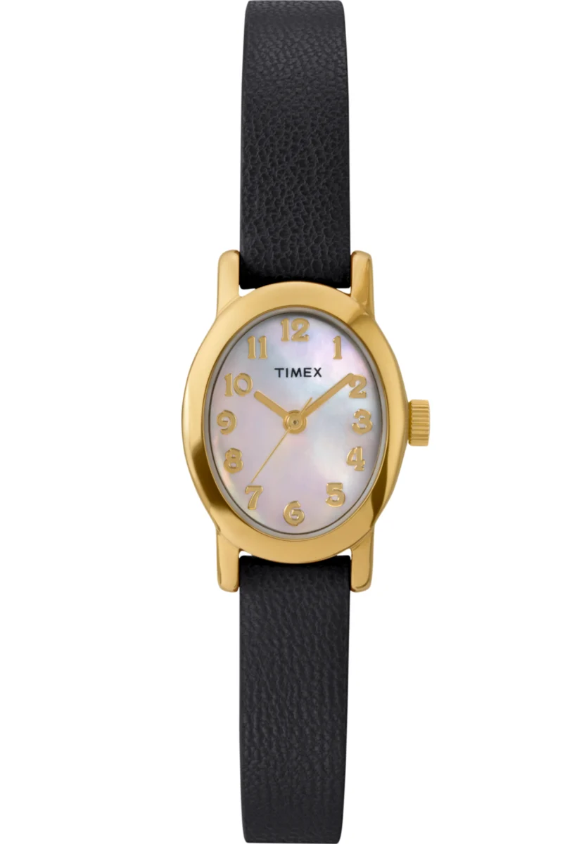 Timex Cavatina 18mm Leather Strap Watch TW2W826009J kol saati