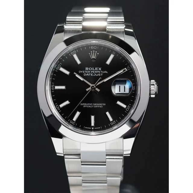 Rolex Datejust 41 Black Dial on Stainless Steel Bracelet 210009N30891 kol saati