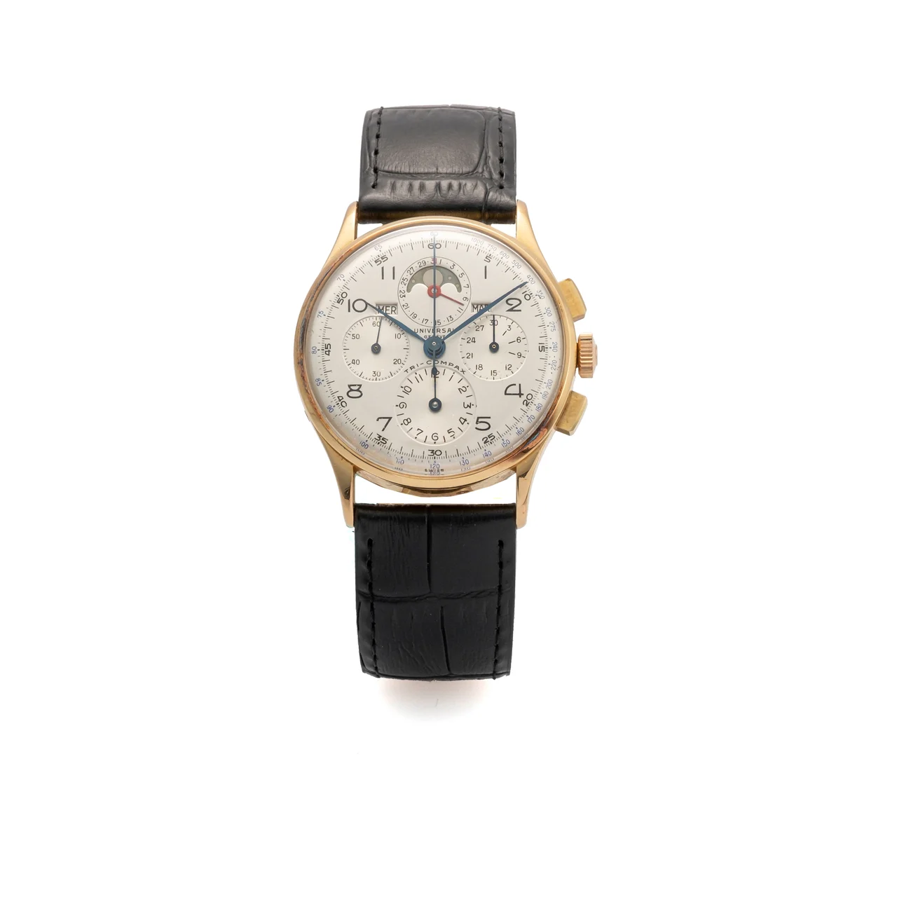 Universal UNIVERSAL, REF. 122283, TRI-COMPAX, PINK GOLD kol saati