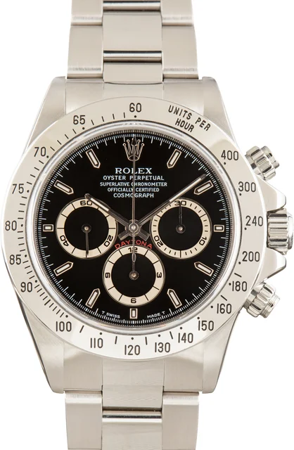 Rolex Black Dial Daytona 16520 Stainless Steel kol saati