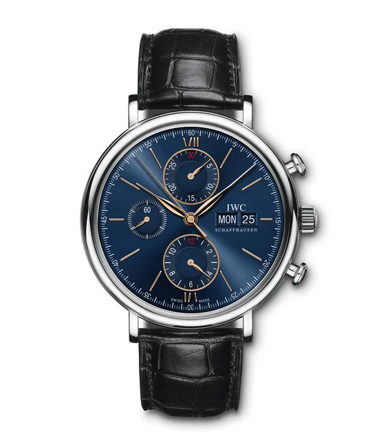 IWC Portofino Chronograph Ref IW391036 Blue Dial kol saati