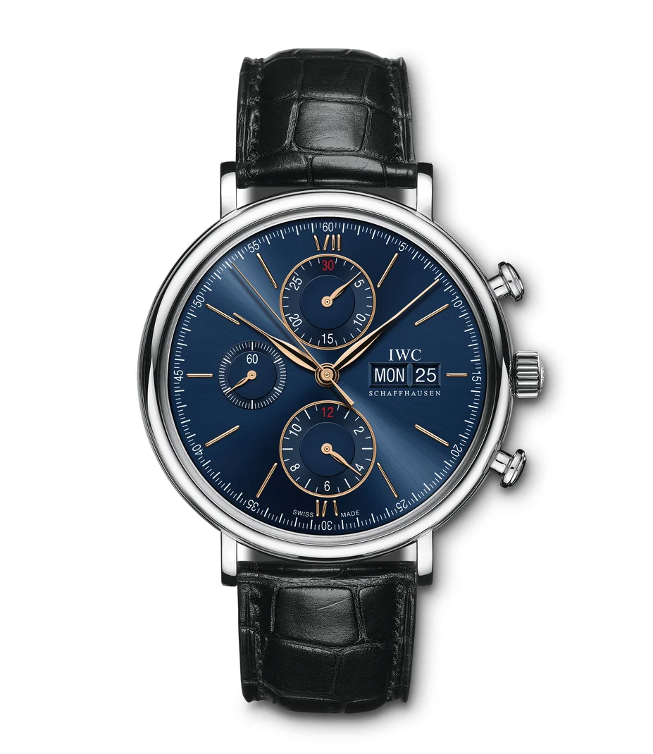 IWC Portofino Chronograph Ref IW391036 Blue Dial 42 mm kol saati