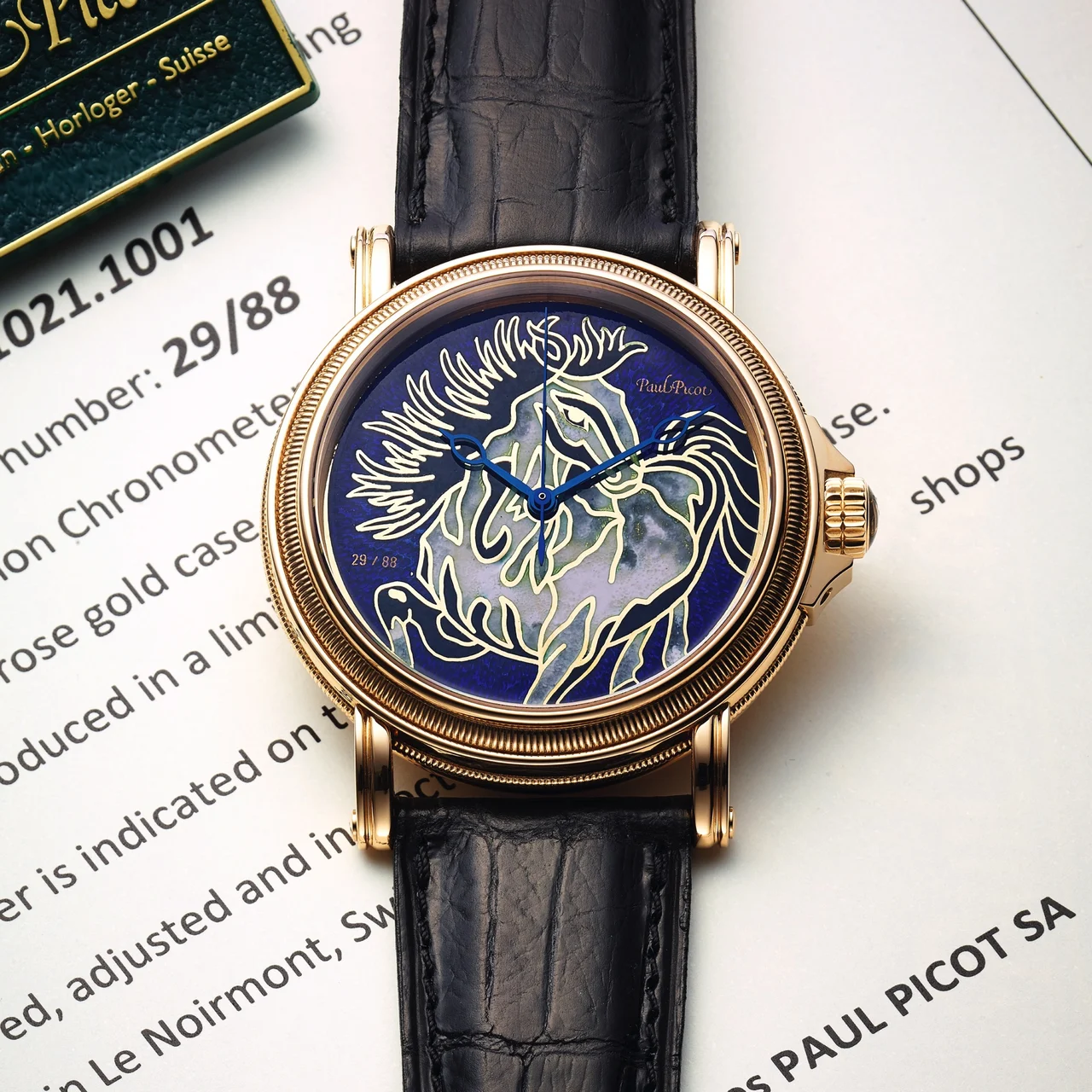Paul Picot "The Horse" Gold & Champleve Paul Picot The Horse Gold Champleve P3351 kol saati