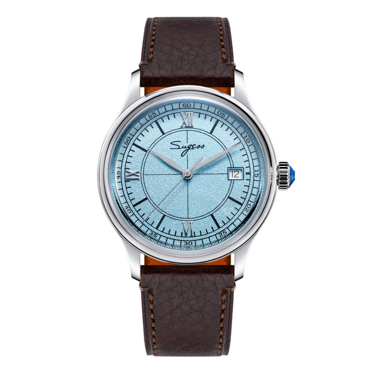 Sugess Heritage S455 Light Blue Dial Stainless Steel Automatic 38 mm kol saati