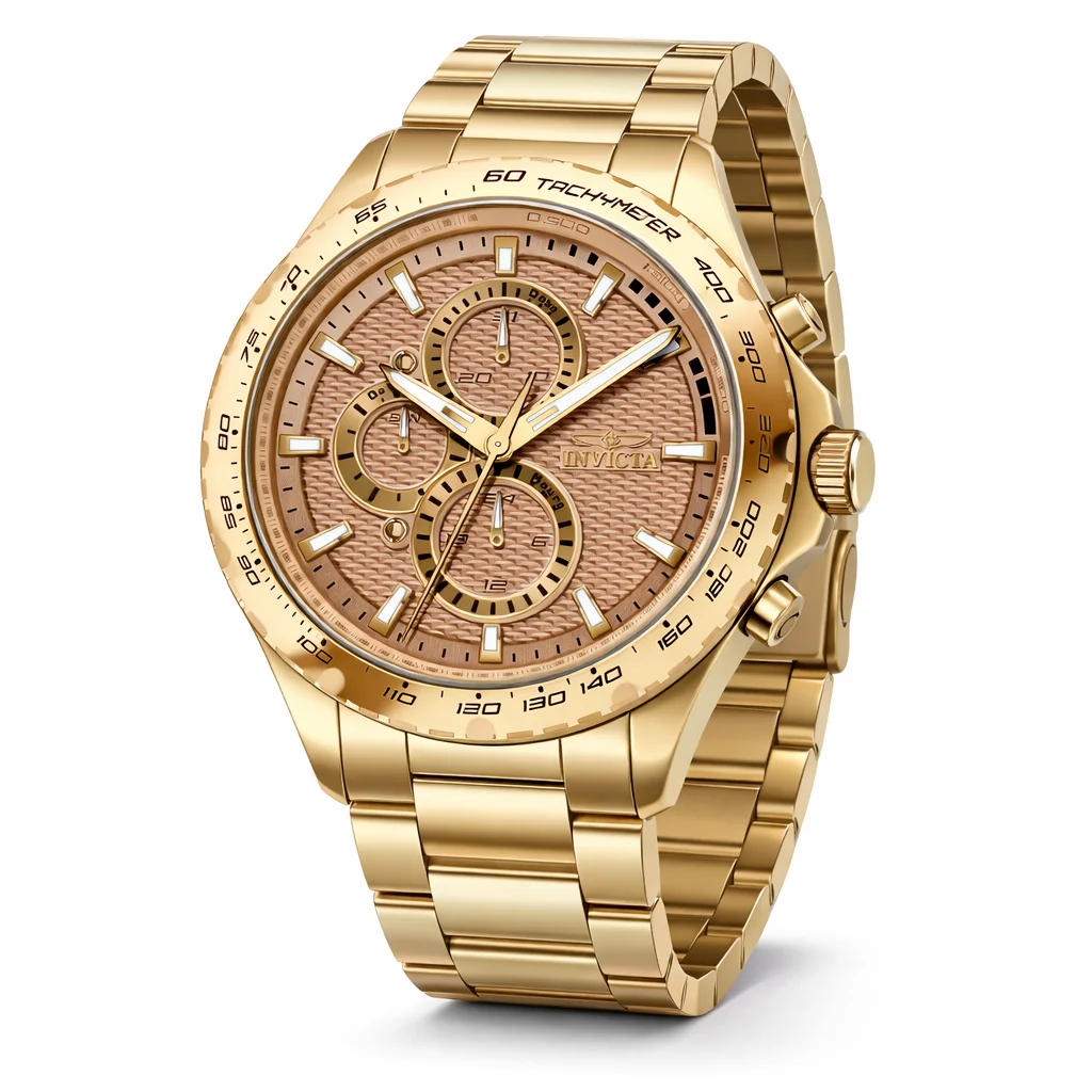 Invicta Aviator Watch - 44mm. Gold (50105) 44 mm kol saati