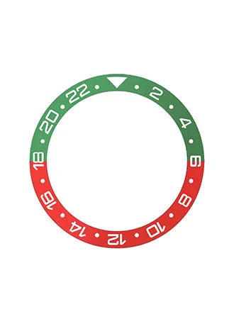 ST-Mods GMT Style Ceramic Bezel Insert Green/Red (Castrol) GMTGRNRED/SM/39 42 mm kol saati