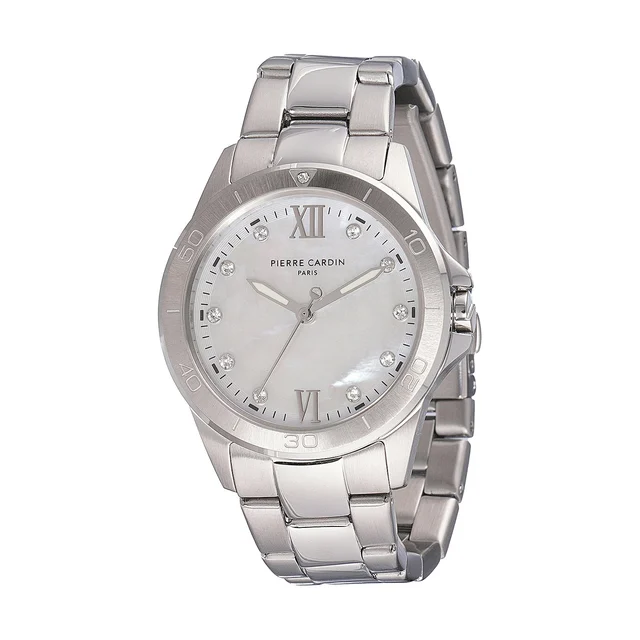 Observatoire Éclat ’ Watch - Silver Case with White Mother of Pearl Dial Look and Crystal