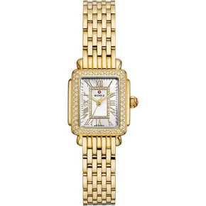 Michele Watches Michele MWW06D000173 Deco Madison Mini Diamond 18K Gold-Plated kol saati