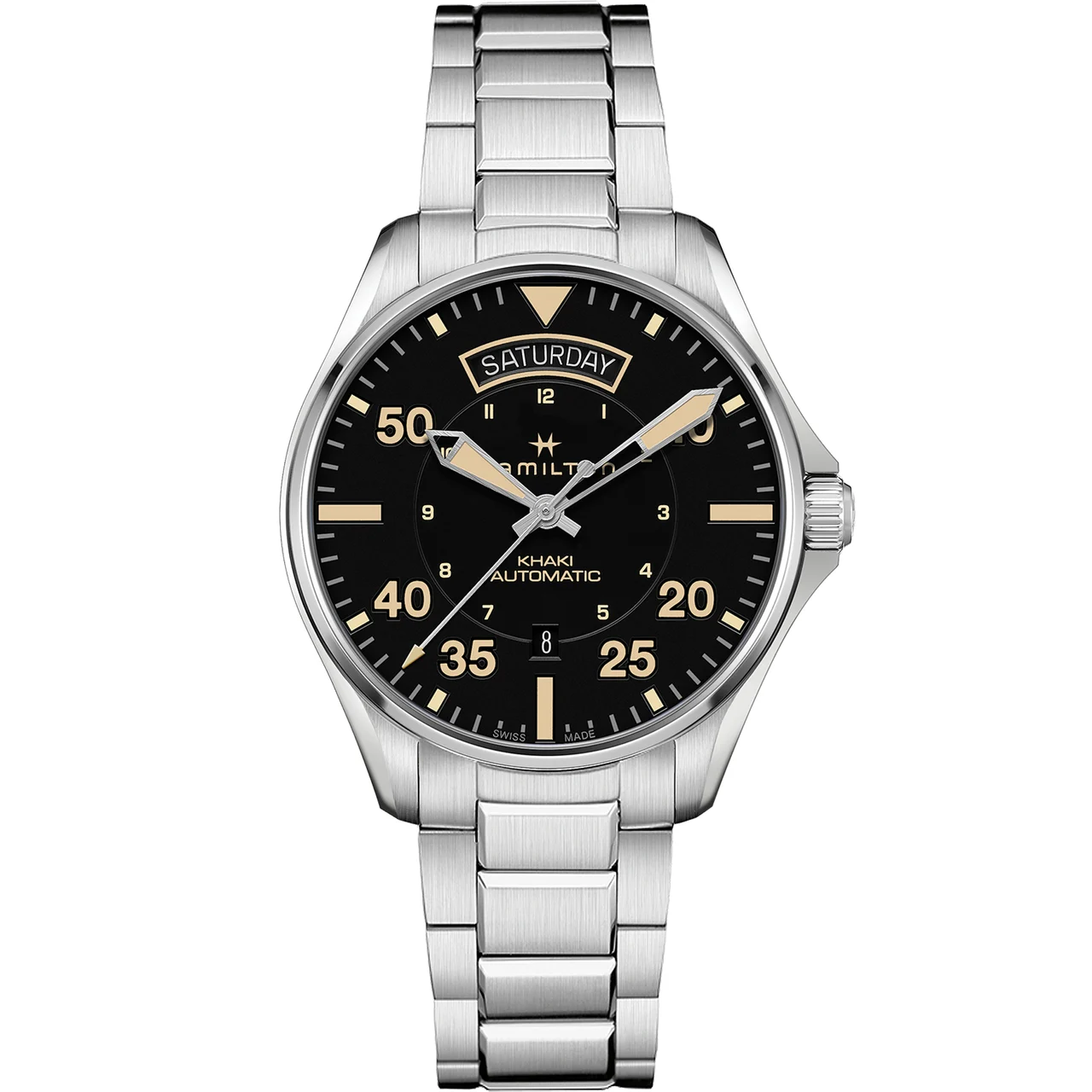 Hamilton Khaki Aviation Day Date Auto H64645131 42 mm kol saati