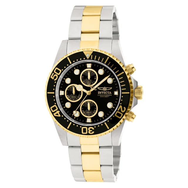 Invicta Pro Diver Watch - 43mm. Steel. Gold (1772) kol saati