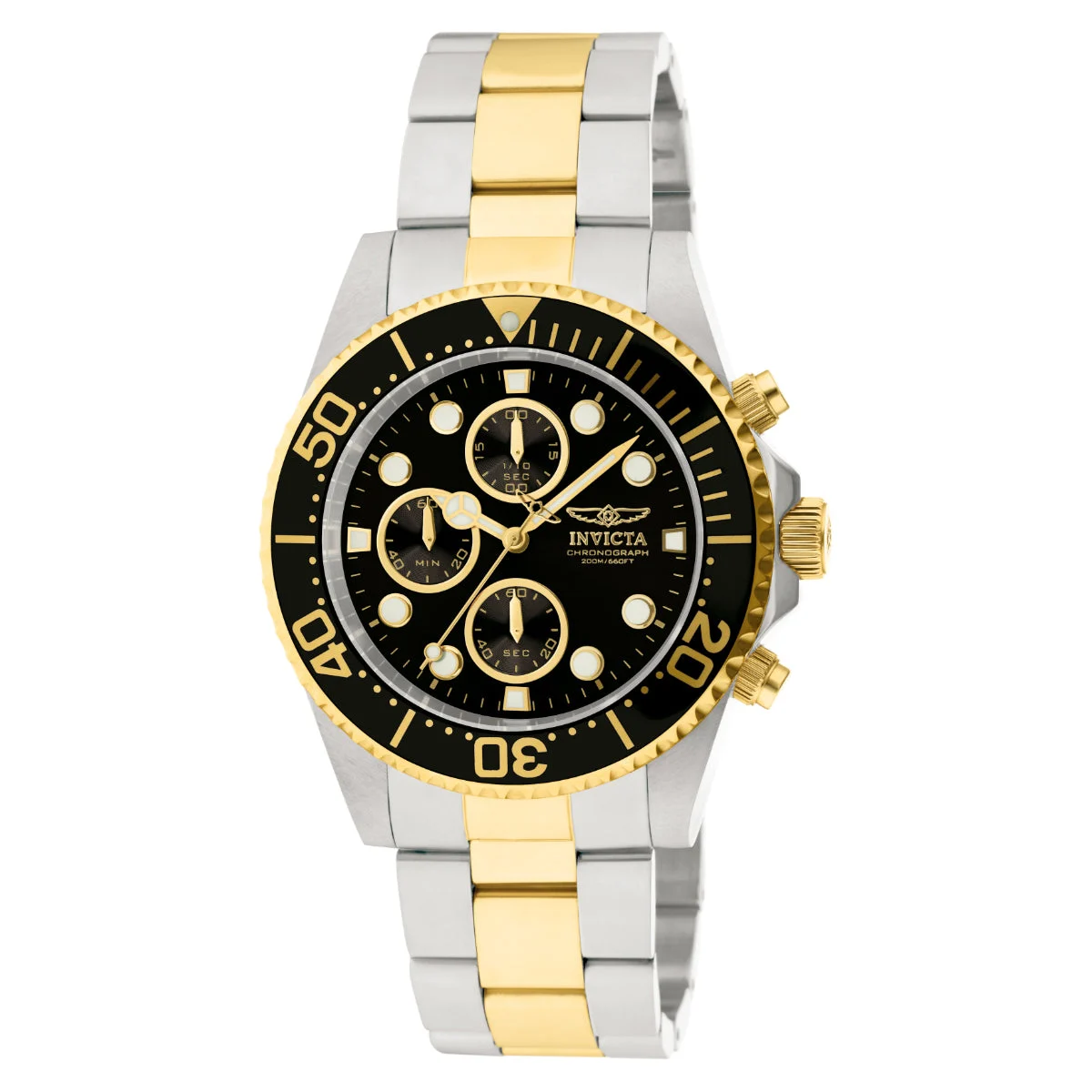 Invicta Pro Diver Watch - 43mm. Steel. Gold (1772) 43 mm kol saati