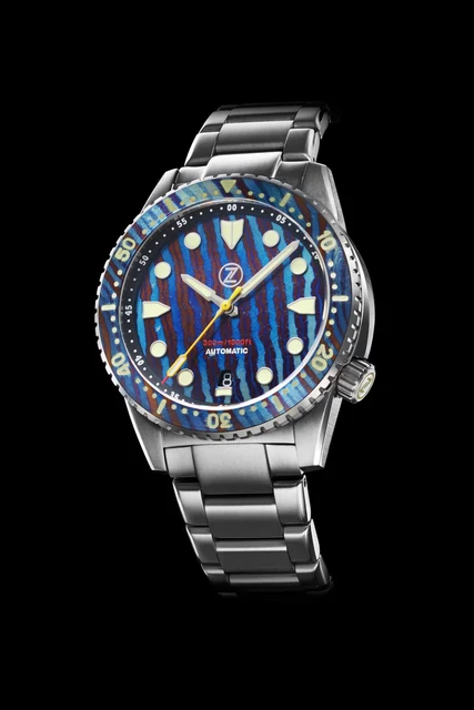 Zelos Mako V3 300m Steel 'Ti-Damascus' Limited Edition kol saati