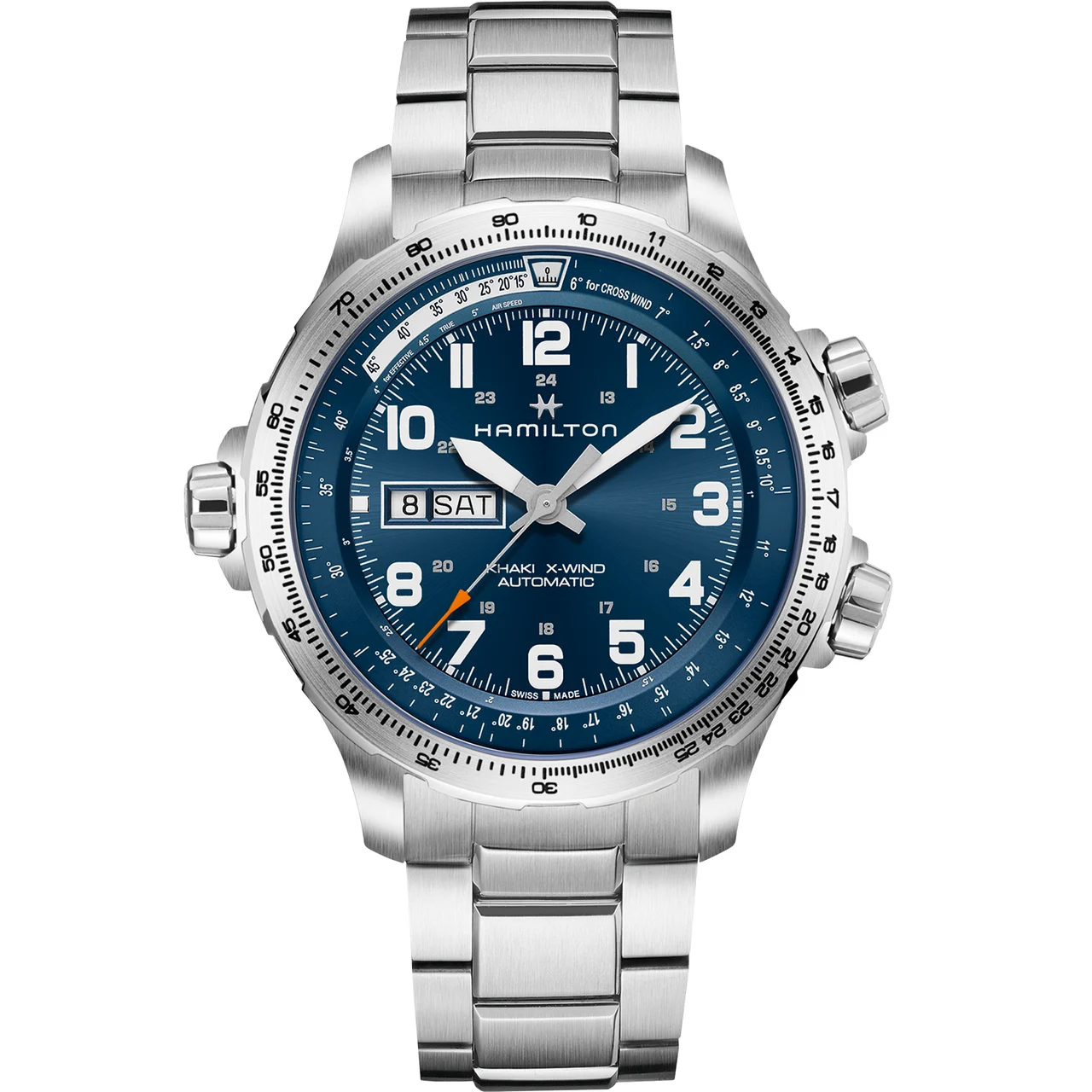 Hamilton Khaki Aviation X-Wind Day Date Auto H77765141 45 mm kol saati